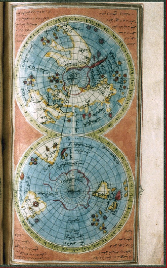 330px World Map Ismail Hakki Erzurumi 1756